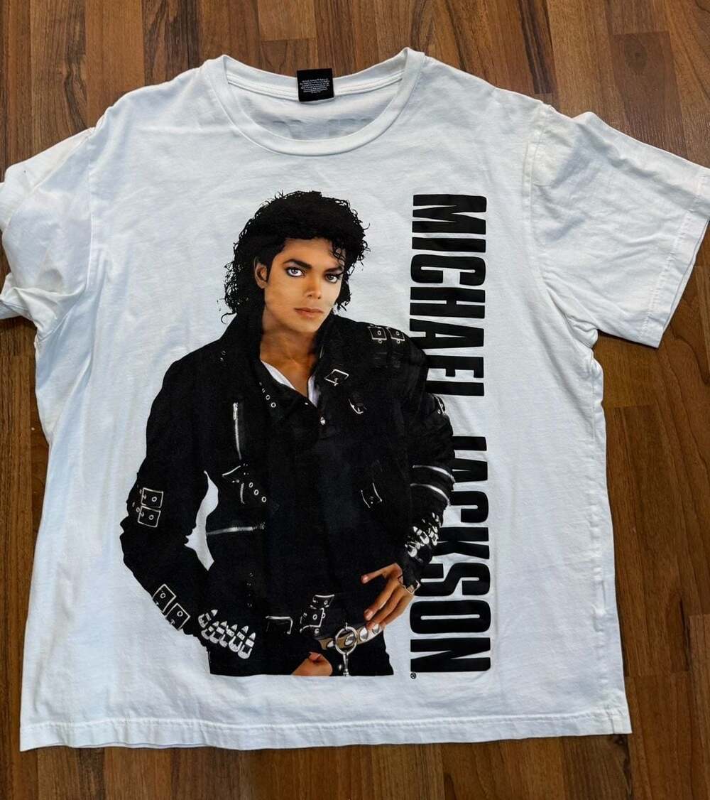 Michael Jackson Bad Tour White T-Shirt Size M